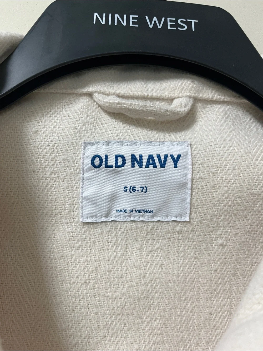 Old Navy Cream Button-Front Kids Shacket with Patch Pockets
